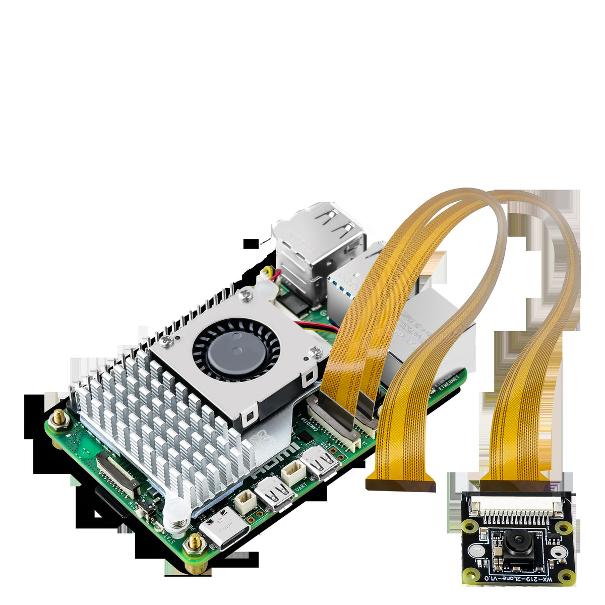 Modulo telecamera CSI OV5647 5MP per Raspberry Pi 4B/5B – 1080p 30 fps, grandangolo 150°, cavo FPC plug-and-play – IA, sicurezza e robotica