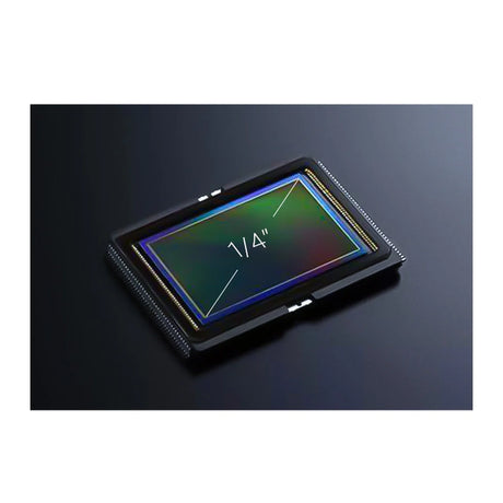 Illustration of a quarter-inch image sensor on a dark background