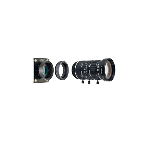 IMX296 module with adapter ring and 5–50 mm zoom lens
