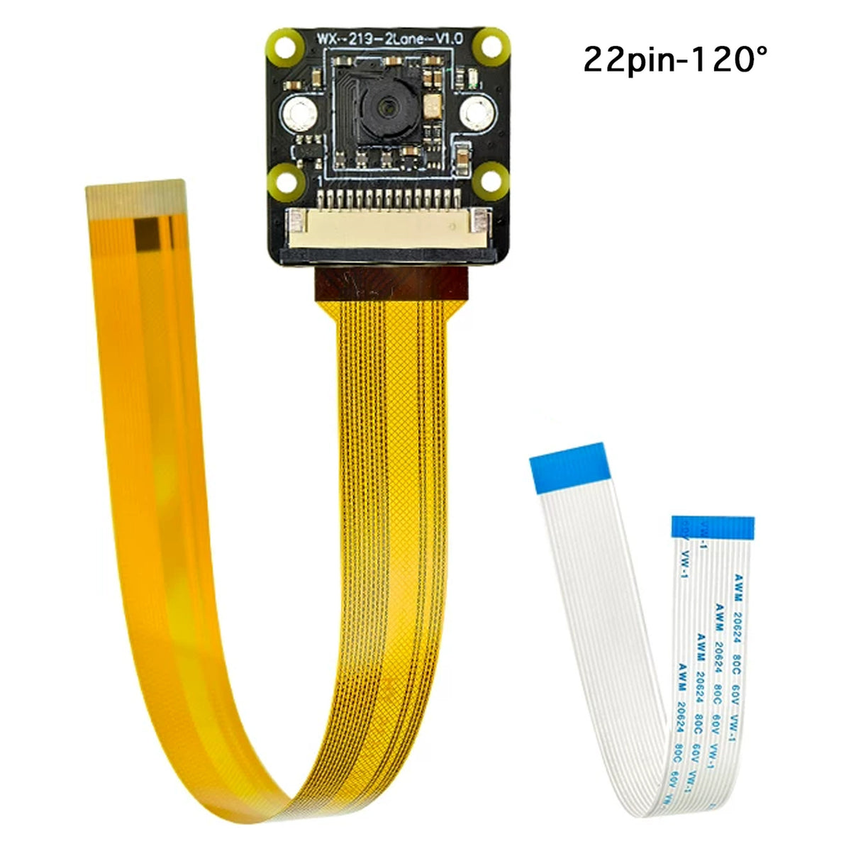 IMX219 camera with 22-pin cable and 120-degree lens