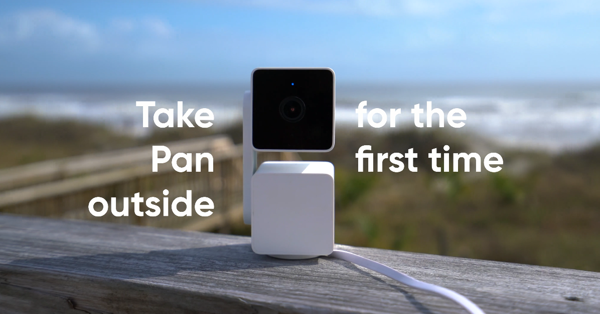 Wyze Cam Pan v3 security camera in the homepage feature