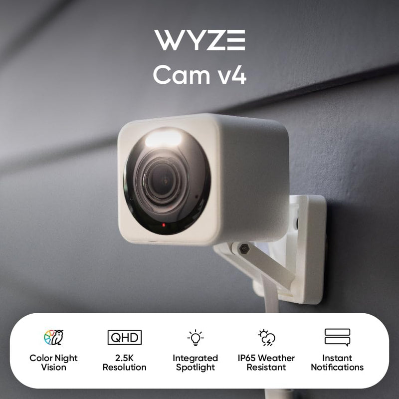 White Wyze Cam v4 feature overview